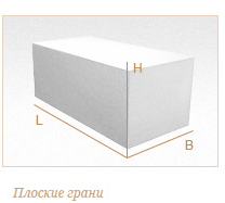 Газобетонный блок ГРАС D350, 600x250x500 мм